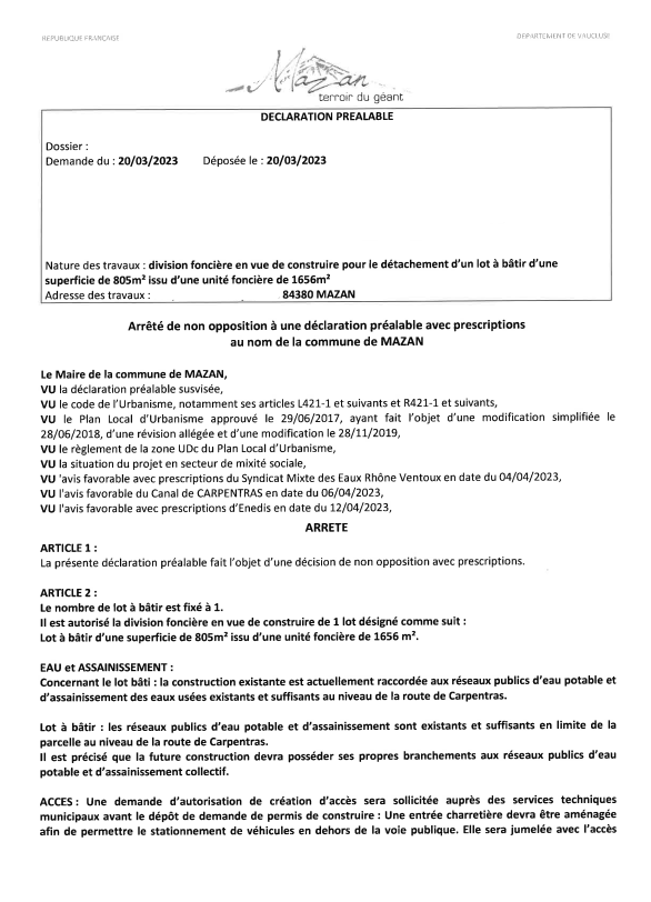 ArrêtéDP Mazan